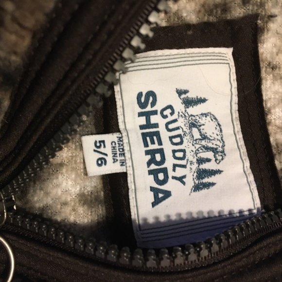 Girls leopard Sherpa Jacket midlayer - Picture 3 of 5